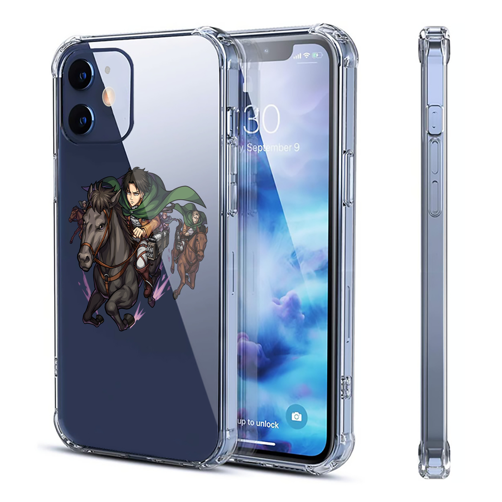 （画像用） 進撃の巨人 リヴァイ·アッカーマン Attack on Titan Levi Ackerman 【iPhone 12シリーズ対応】透明スマホケース（クリアソフトケース）